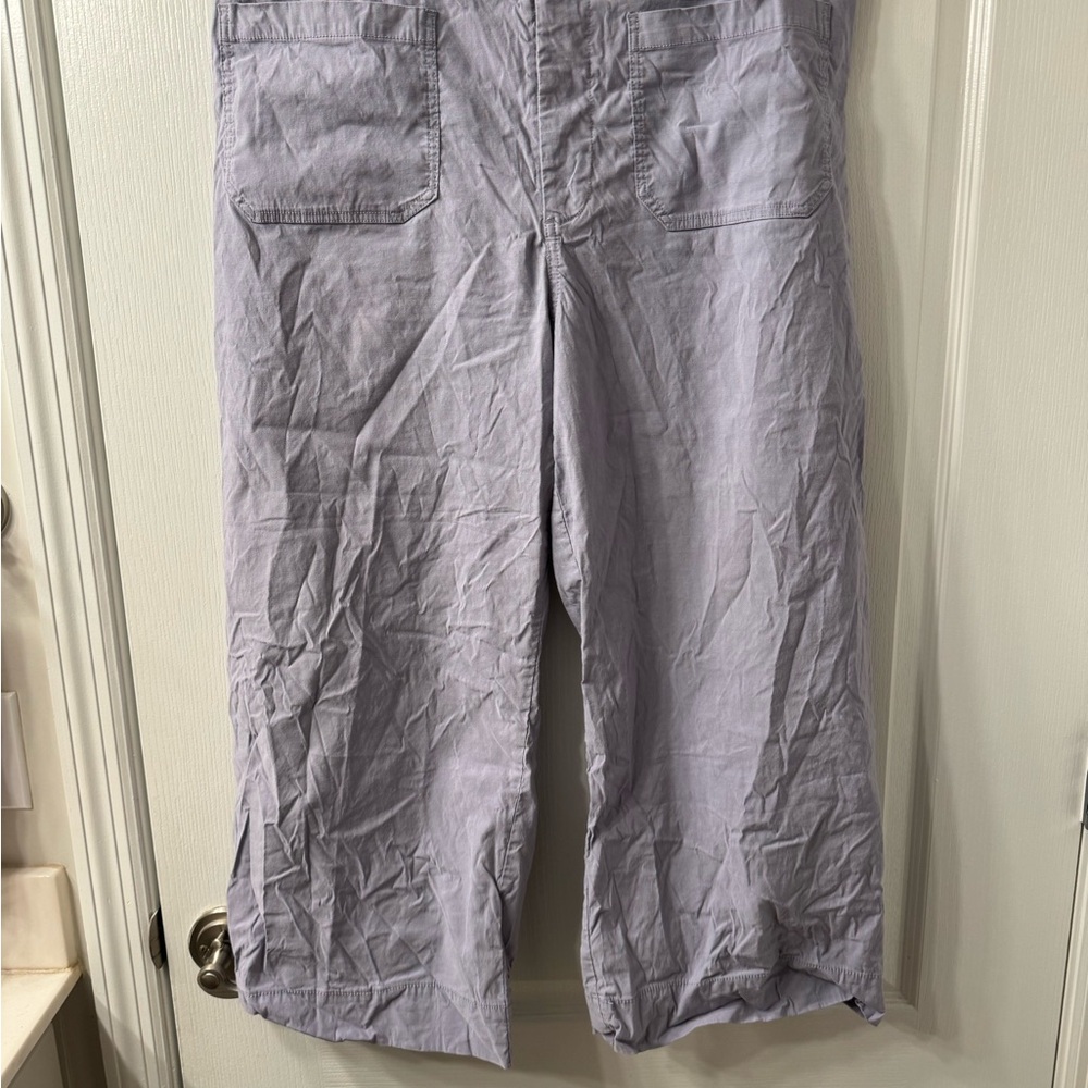 Anthropologie Lavender Cropped Wide-Leg Pants - Picture 4 of 5